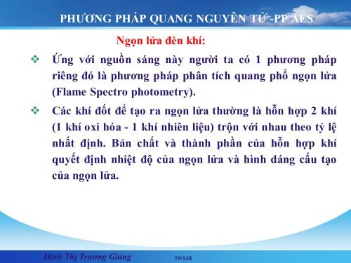 CÁC PHƯƠNG PHÁP PHÂN TÍCH VẬT LÝ ỨNG DỤNG TRONG HÓA HỌC ĐINH THỊ TRƯỜNG GIANG