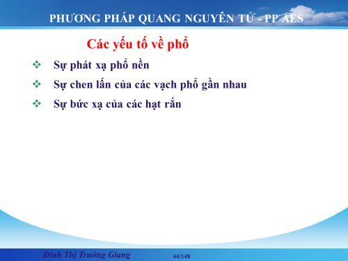 CÁC PHƯƠNG PHÁP PHÂN TÍCH VẬT LÝ ỨNG DỤNG TRONG HÓA HỌC ĐINH THỊ TRƯỜNG GIANG