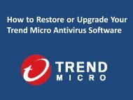 How to Restore or Upgrade Your Trend Micro Antivirus Software?