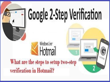 What are the steps to setup two-step verification in Hotmail?