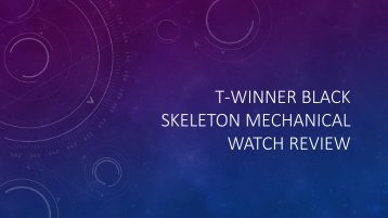 T-Winner Black Skeleton Mechanical Watch Review