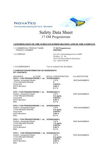 MSDS - NovaTec Immundiagnostica GmbH