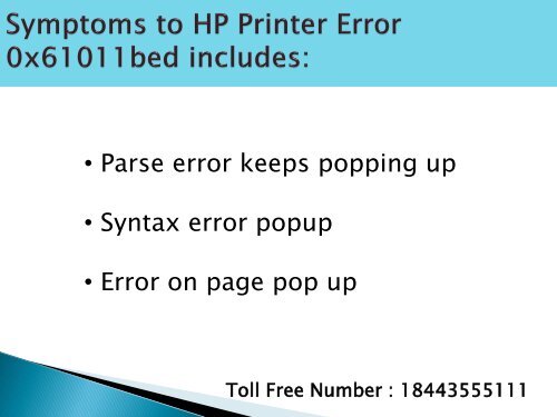 8005769647 How to fix HP Printer Error 0x61011bed