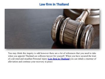 Law firm in Thailand
