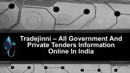 Tradejinni – All Government And Private Tenders Information