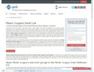 plastic surgeons email list