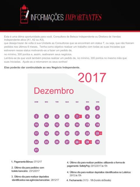 REVISTA DA UNIDADE INFINITO PINK - DEZEMBRO 2017