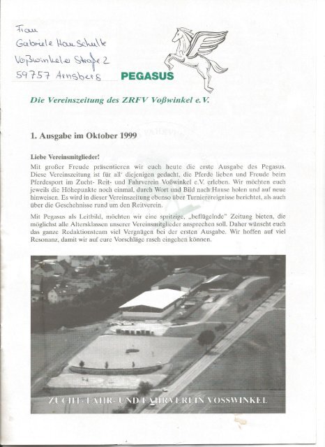Zeitschrift Pegasus 1999 