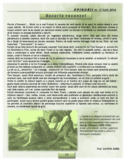 EPIGONII 3 C iulie 2016