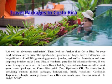 Travel Packages to Costa Rica