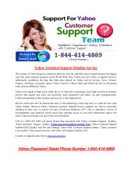 Yahoo Technical Support Helpline Service 1877-503-0107