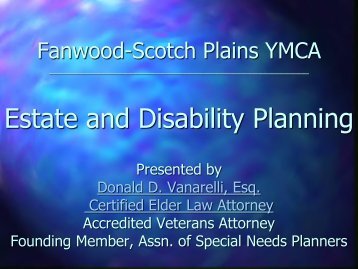 New Jersey Elder Law: Estate and Disability Planning