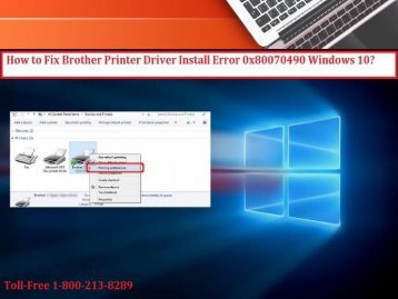 Fix Brother Printer Driver Install Error 0x80070490 Windows 10?