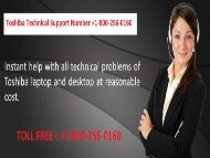 Toshiba Technical Support Number +1-800-256-0160