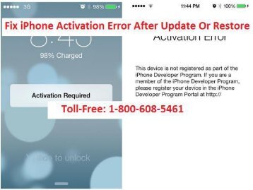 18006085461 How To Fix iPhone Activation Error After Update Or Restore?