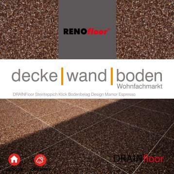 RenoFloor DRAINFloor Marmor Espresso