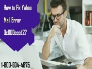 1-800-604-4875 Fix Yahoo Mail Error 0x800cccd2