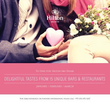 F&B offers at Hilton Abu Dhabi - January 2018