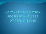 LA TAX DE FORMATION