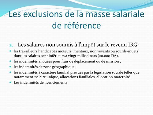 LA TAX DE FORMATION