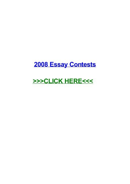 2008 essay contests