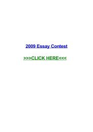 2009 essay contest
