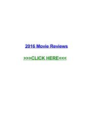 2016 movie reviews