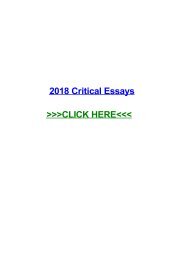 2018 critical essays