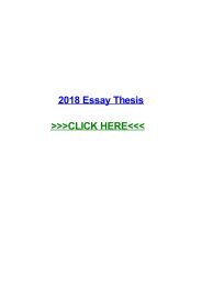 2018 essay thesis