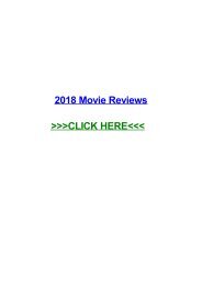 2018 movie reviews