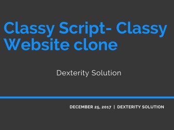 classy script,classy website clone