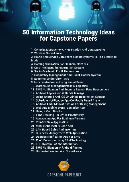 Capstone Project Ideas For Information Technology Technology capstone-project-ideas-for-information-technology-technology