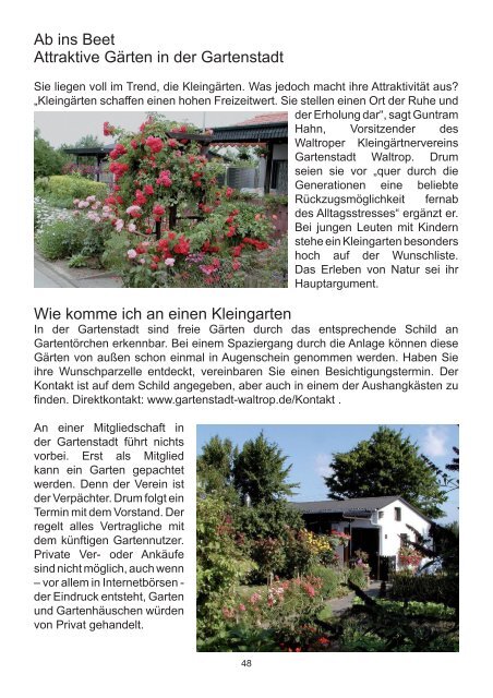 Festschrift Gartenstadt Citydruck