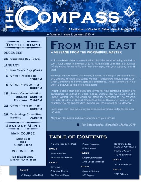 The Compass, Volume 1, Issue 1, January 2018