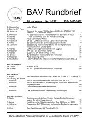 BAV Rundbrief Nr. 1 (2011) - Bundesdeutsche Arbeitsgemeinschaft ...