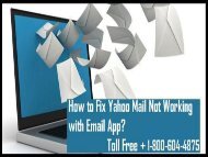 How to Fix Yahoo Mail Not Working With Email App? 18006044875