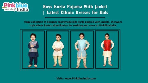 Designer Kurta Pajama for Children Online | Kids Ethnic Dresses