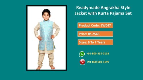 Designer Kurta Pajama for Children Online | Kids Ethnic Dresses