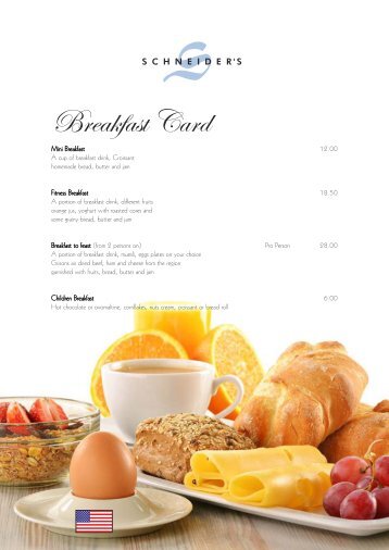 Schneider's Breakfast Card