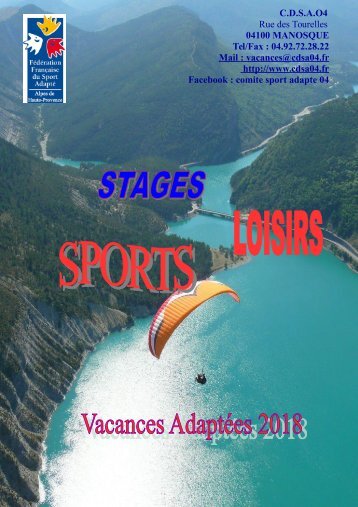 CATALOGUE STAGES 2018