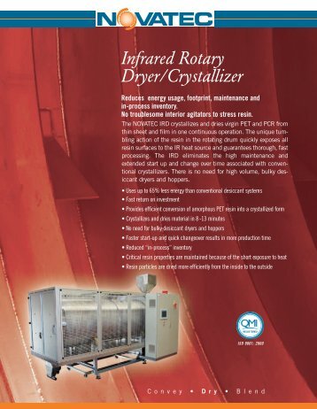 Infrared Rotary Dryer/Crystallizer