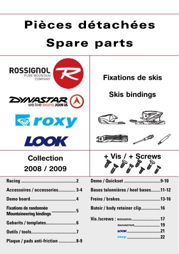 Piéces détachées / Spare parts Freins / Brakes