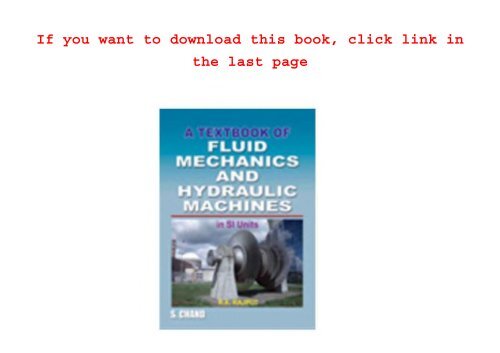 Fluid Mechanics and 