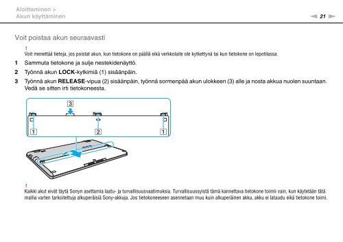 Sony VPCX11S1R - VPCX11S1R Mode d'emploi Finlandais