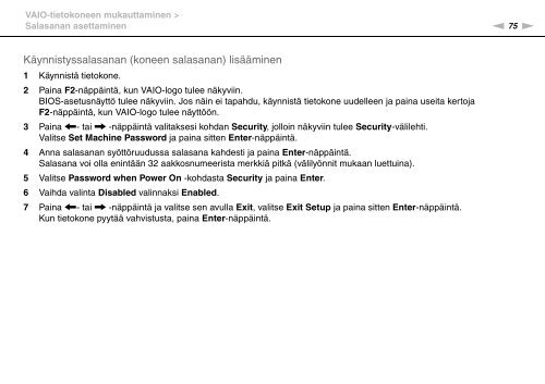 Sony VPCX11S1R - VPCX11S1R Mode d'emploi Finlandais