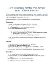 How to Remove McAfee Web Advisor from Different Devices?