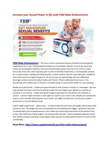 Improve Your Libido Level with FXM Male Enhancement