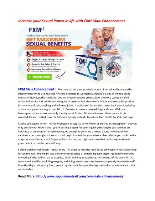Improve Your Libido Level with FXM Male Enhancement