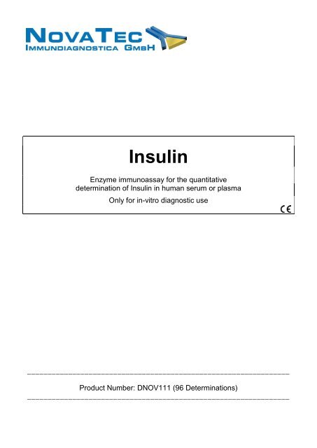 Insulin - NovaTec Immundiagnostica GmbH