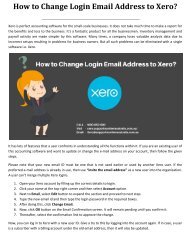 How To Change Login Email Address To Xero?